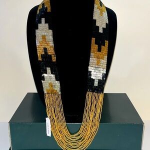 Cascading beaded waterfall necklace